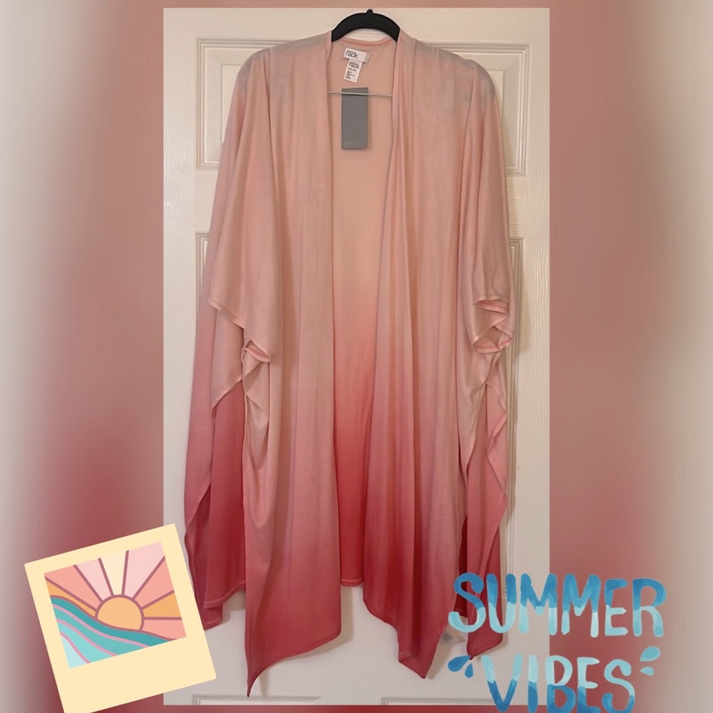 Nordstrom Rack 🌴🌺 Cover up, duster. Ombre Peach 🍑 /Pinks OS